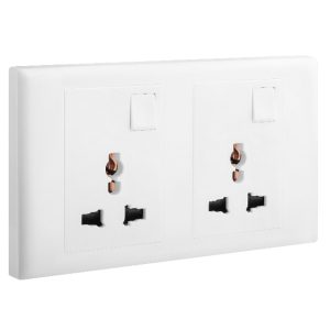 Ổ cắm đôi đa năng có công tắc Eloe 618069